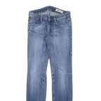 GAS Womens Slim Straight Denim Light Blue Cotton Blend Jeans W28 L33