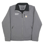 CARHARTT Mens Grey Workwear Jacket L Polyester Blend Zip Plain Construction