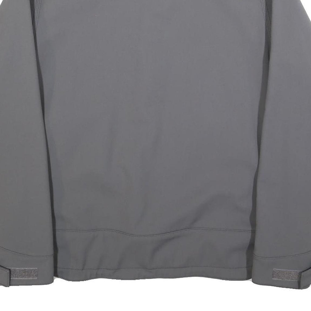 CARHARTT Mens Grey Workwear Jacket L Polyester Blend Zip Plain Construction