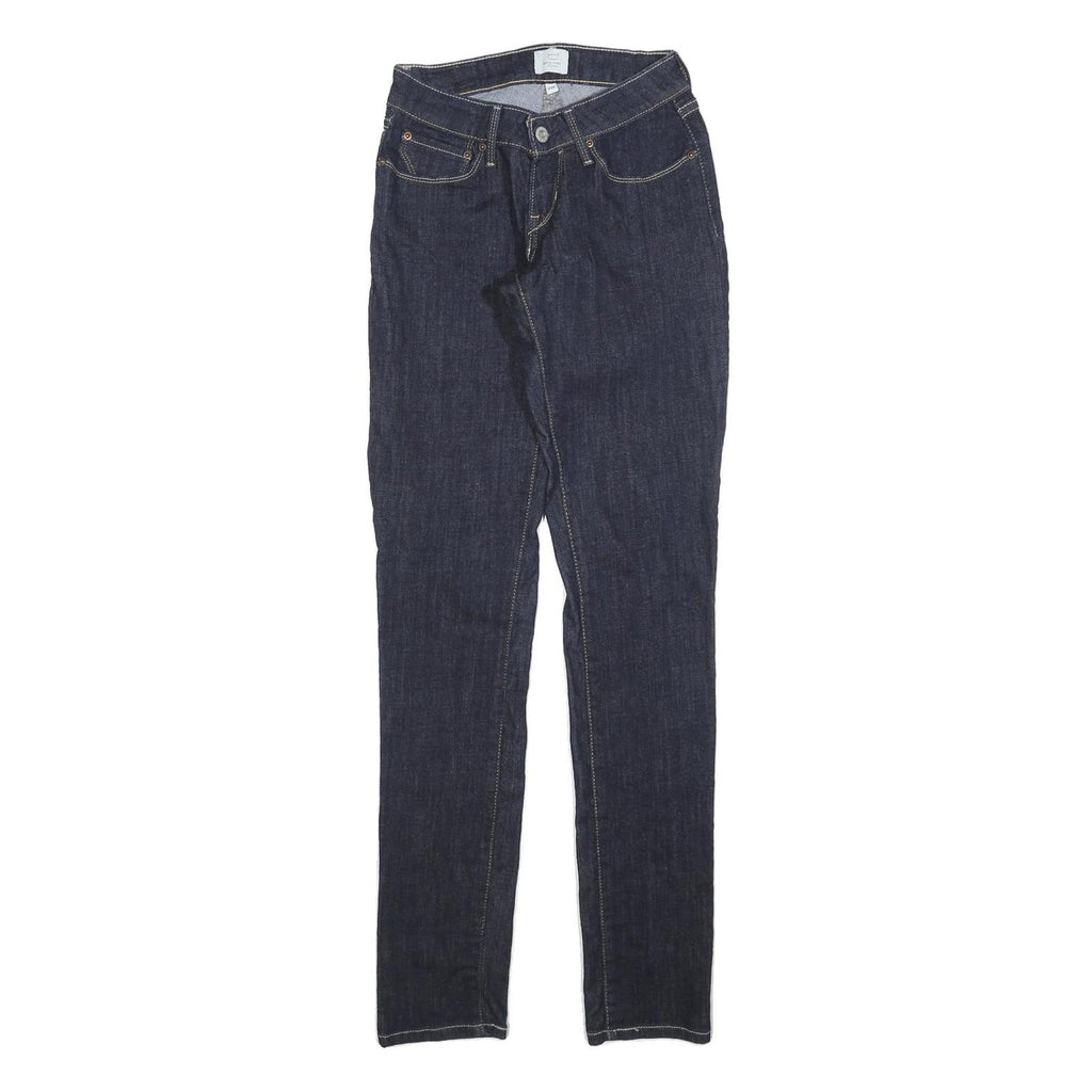 LEVI'S Womens Jeans Blue Slim Skinny Denim Raw W26 L31 Classic Zip Cotton Blend