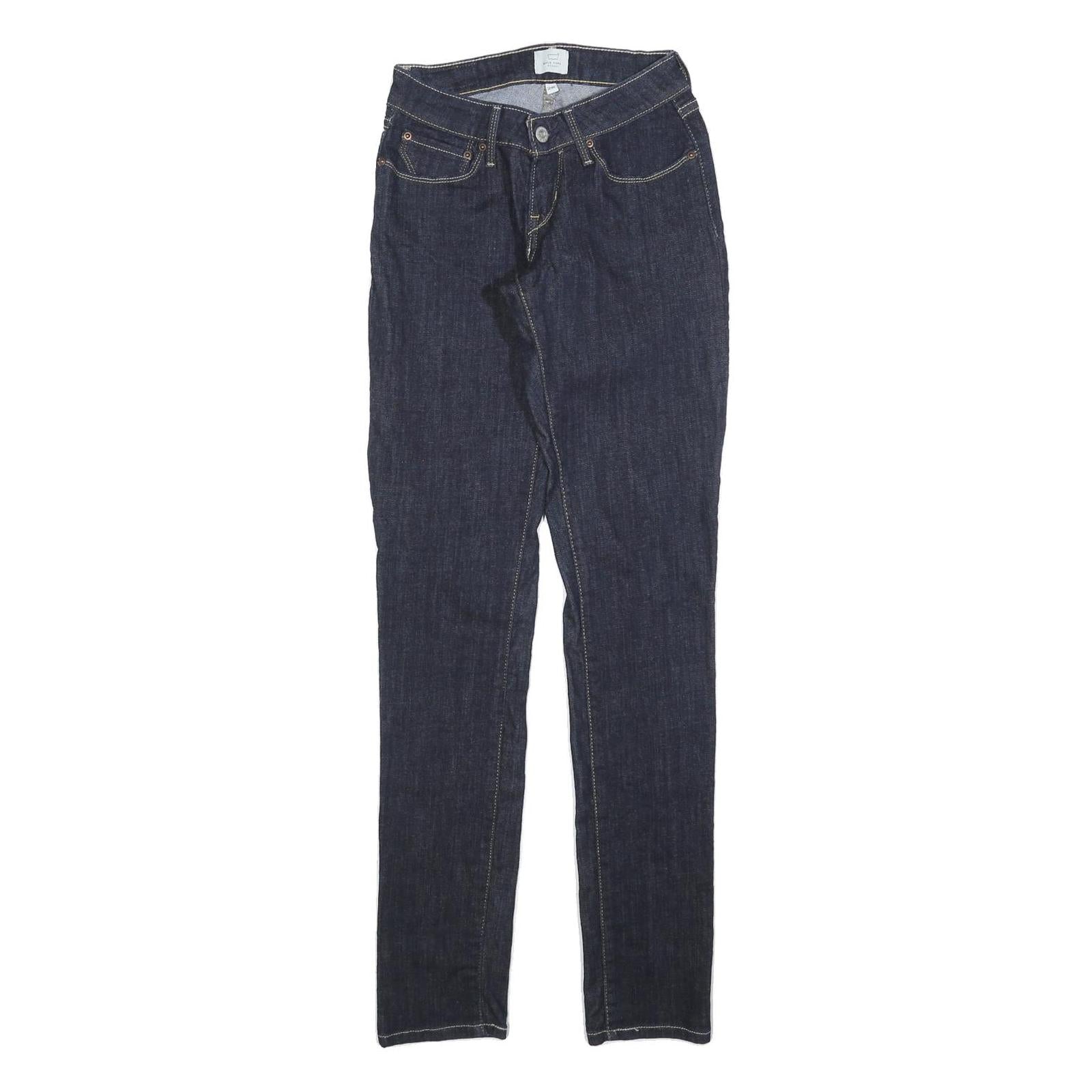 LEVI'S Womens Jeans Blue Slim Skinny Denim Raw W26 L31 Classic Zip Cotton Blend