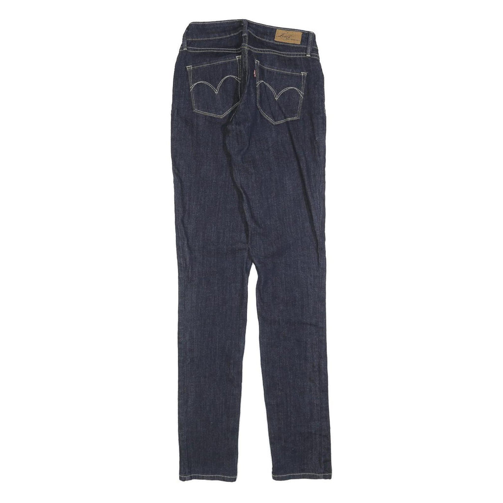 LEVI'S Womens Jeans Blue Slim Skinny Denim Raw W26 L31 Classic Zip Cotton Blend