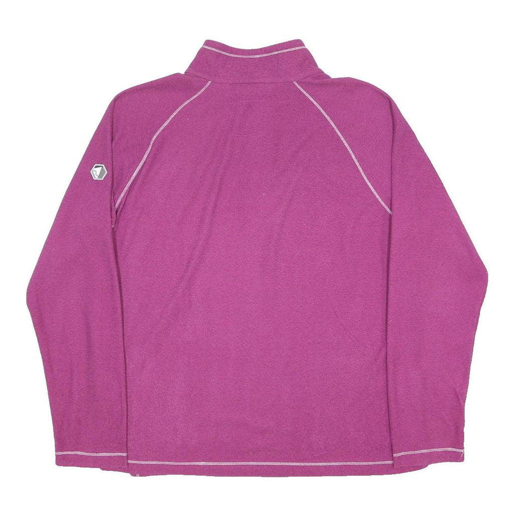 REGATTA Womens Purple Outdoor Performance Patterned Jumper Half Zip Basic Knit