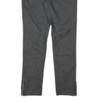 ONLY Womens Black Slim Slim Fit Zip Cotton Blend Trousers W32 L30 Zip Detail