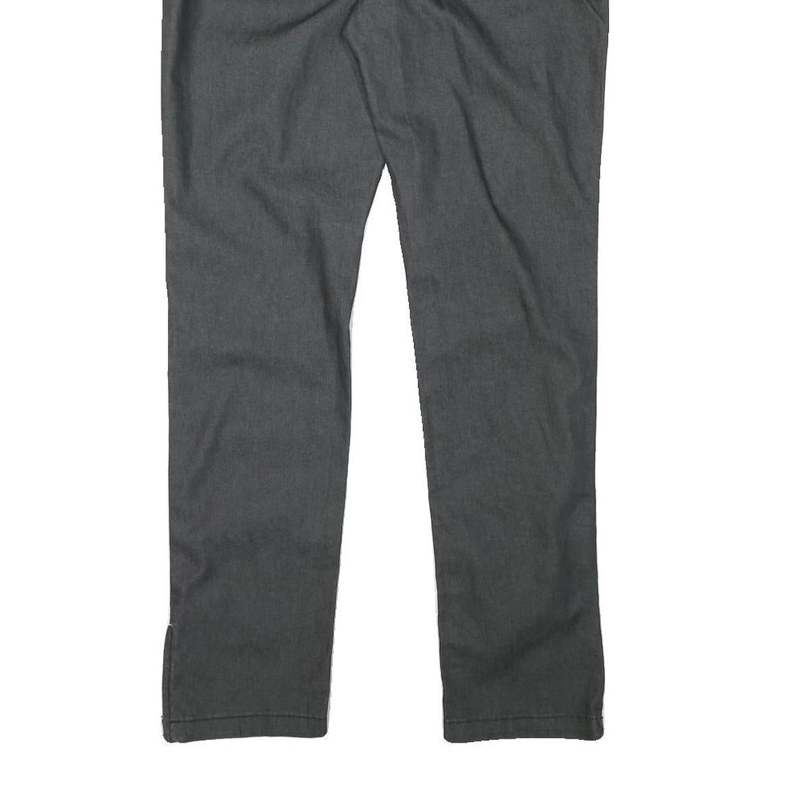 ONLY Womens Black Slim Slim Fit Zip Cotton Blend Trousers W32 L30 Zip Detail