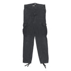 CARHARTT WIP Mens Cotton Slim Cargo Black Trousers W29 L34 Casual Workwear