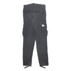 CARHARTT WIP Mens Cotton Slim Cargo Black Trousers W29 L34 Casual Workwear