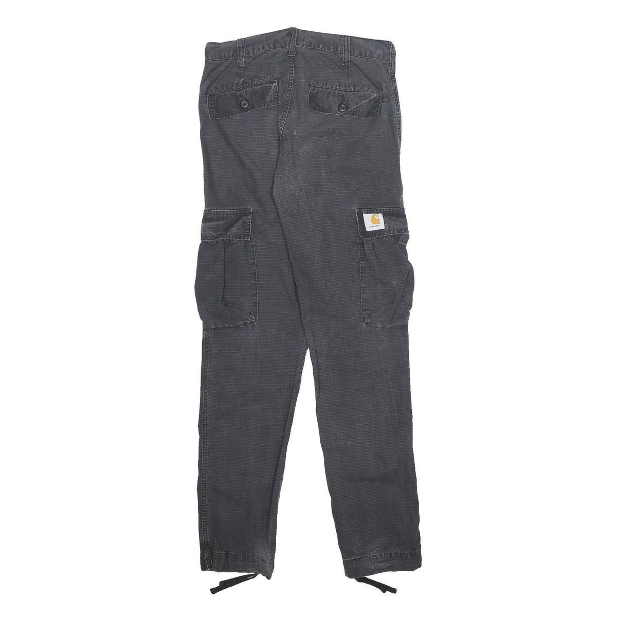 CARHARTT WIP Mens Cotton Slim Cargo Black Trousers W29 L34 Casual Workwear