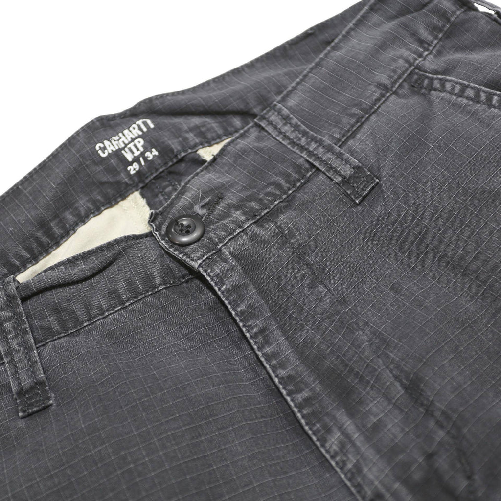 CARHARTT WIP Mens Cotton Slim Cargo Black Trousers W29 L34 Casual Workwear