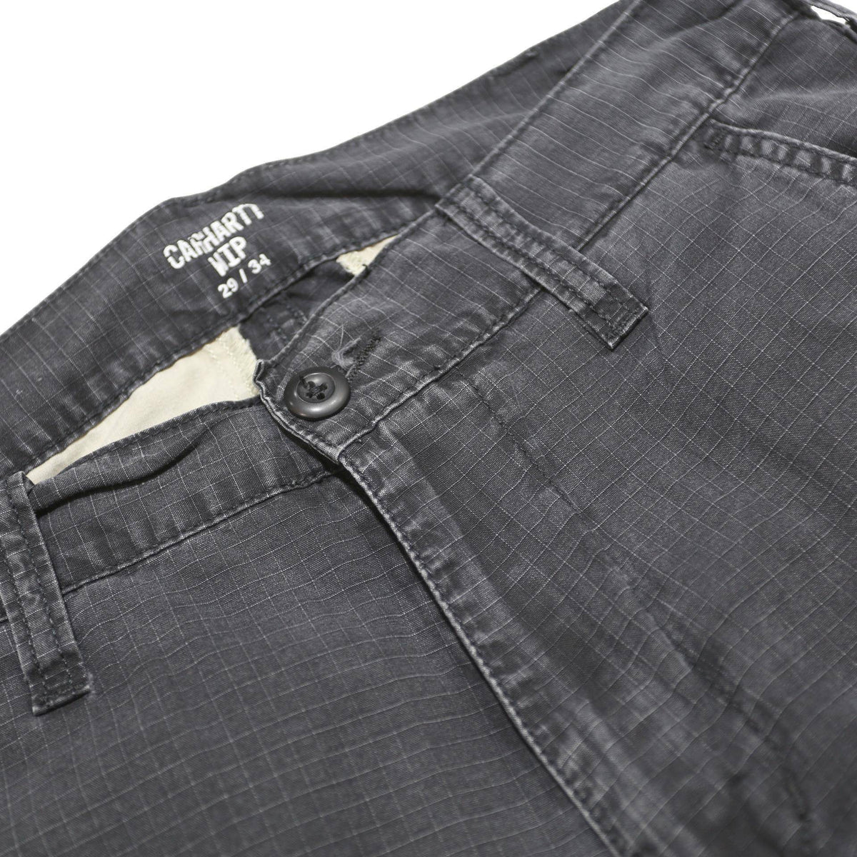 CARHARTT WIP Mens Cotton Slim Cargo Black Trousers W29 L34 Casual Workwear