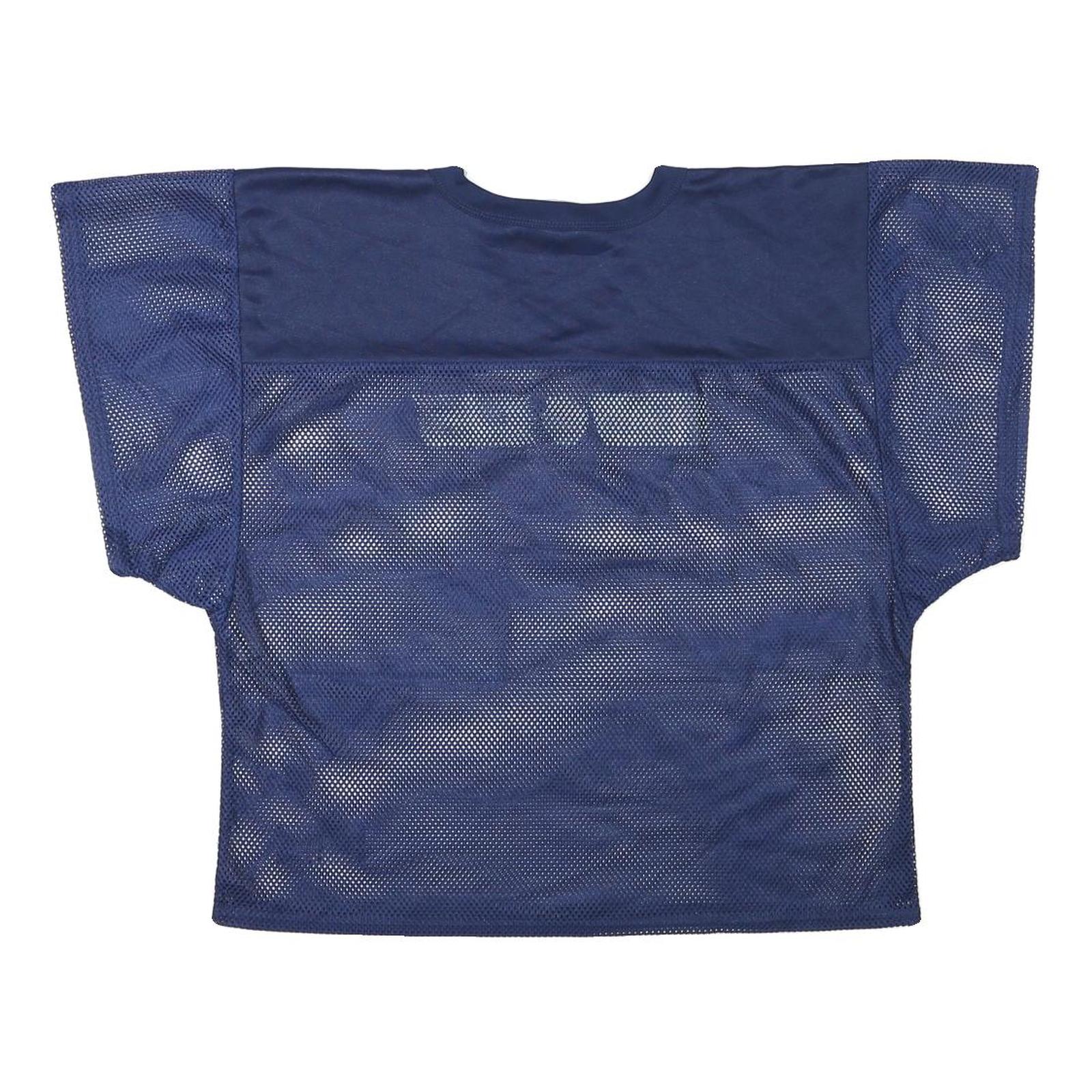 RUSSELL ATHLETIC Mens Navy Blue Wildcats Graphic T-Shirt M V-Neck Short Sleeve