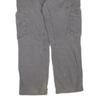 CARHARTT Mens Cotton Blend Grey Relaxed Fit Cargo Trousers W36 L27 Workwear