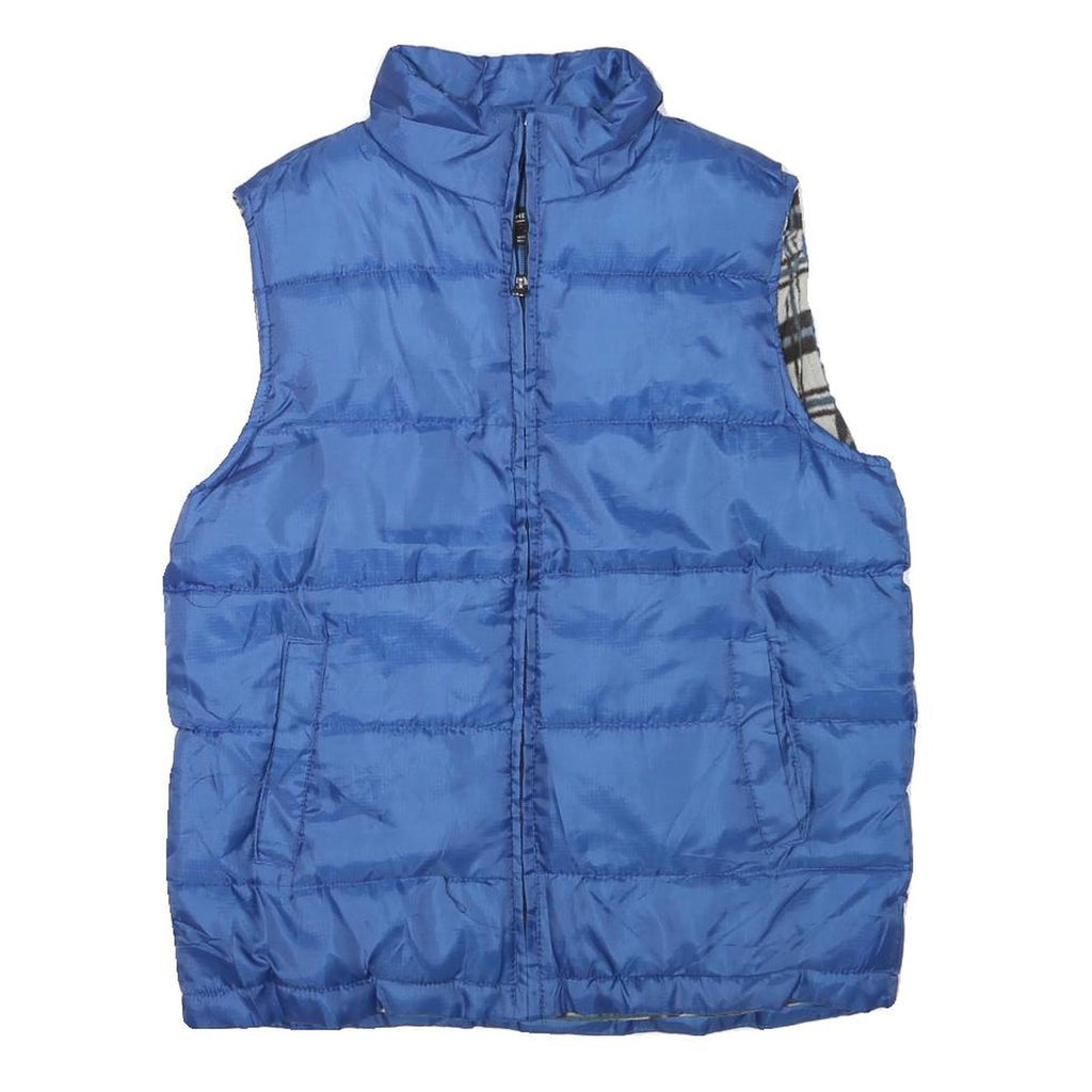 WEATHER REPORT Mens Blue Polyester Blend Quilted Jacket S Lightweight Puffer
