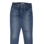 LEVI'S 721 High Rise Womens Jeans Blue Slim Skinny Stone Wash W26 L30