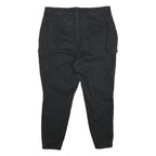 NOBO Womens Cotton Blend Black Relaxed Cargo Trousers W38 L28 Zip Pockets