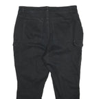 NOBO Womens Cotton Blend Black Relaxed Cargo Trousers W38 L28 Zip Pockets