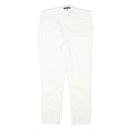 TOMMY HILFIGER Womens Slim White Denim Jeans Cotton Blend W32 L26 Zip Pockets
