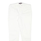 TOMMY HILFIGER Womens Slim White Denim Jeans Cotton Blend W32 L26 Zip Pockets