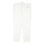 TOMMY HILFIGER Womens Slim White Denim Jeans Cotton Blend W32 L26 Zip Pockets