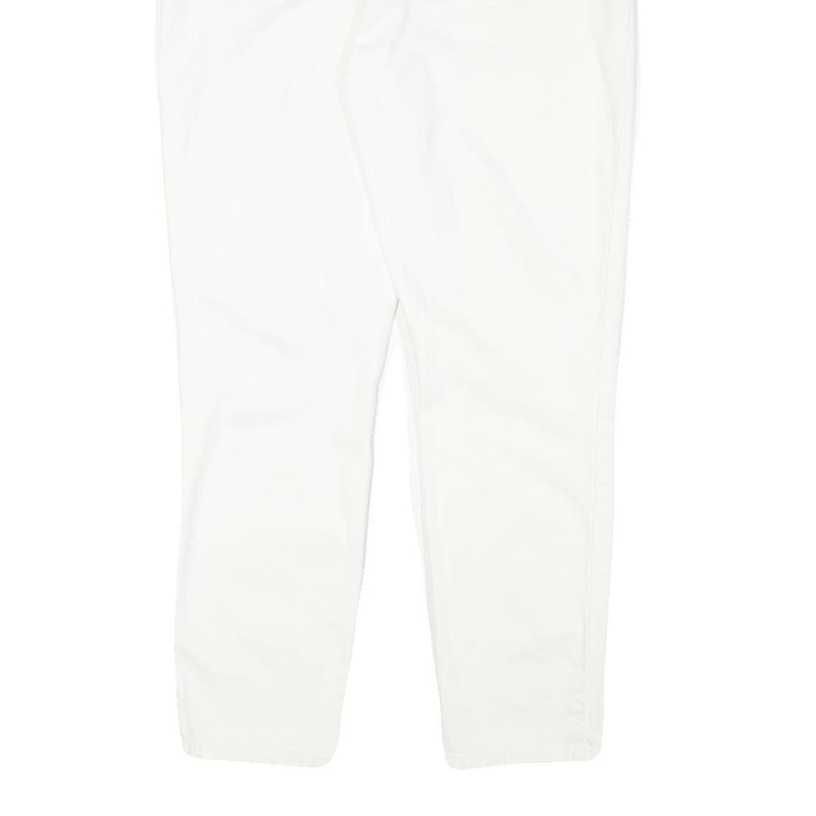 TOMMY HILFIGER Womens Slim White Denim Jeans Cotton Blend W32 L26 Zip Pockets