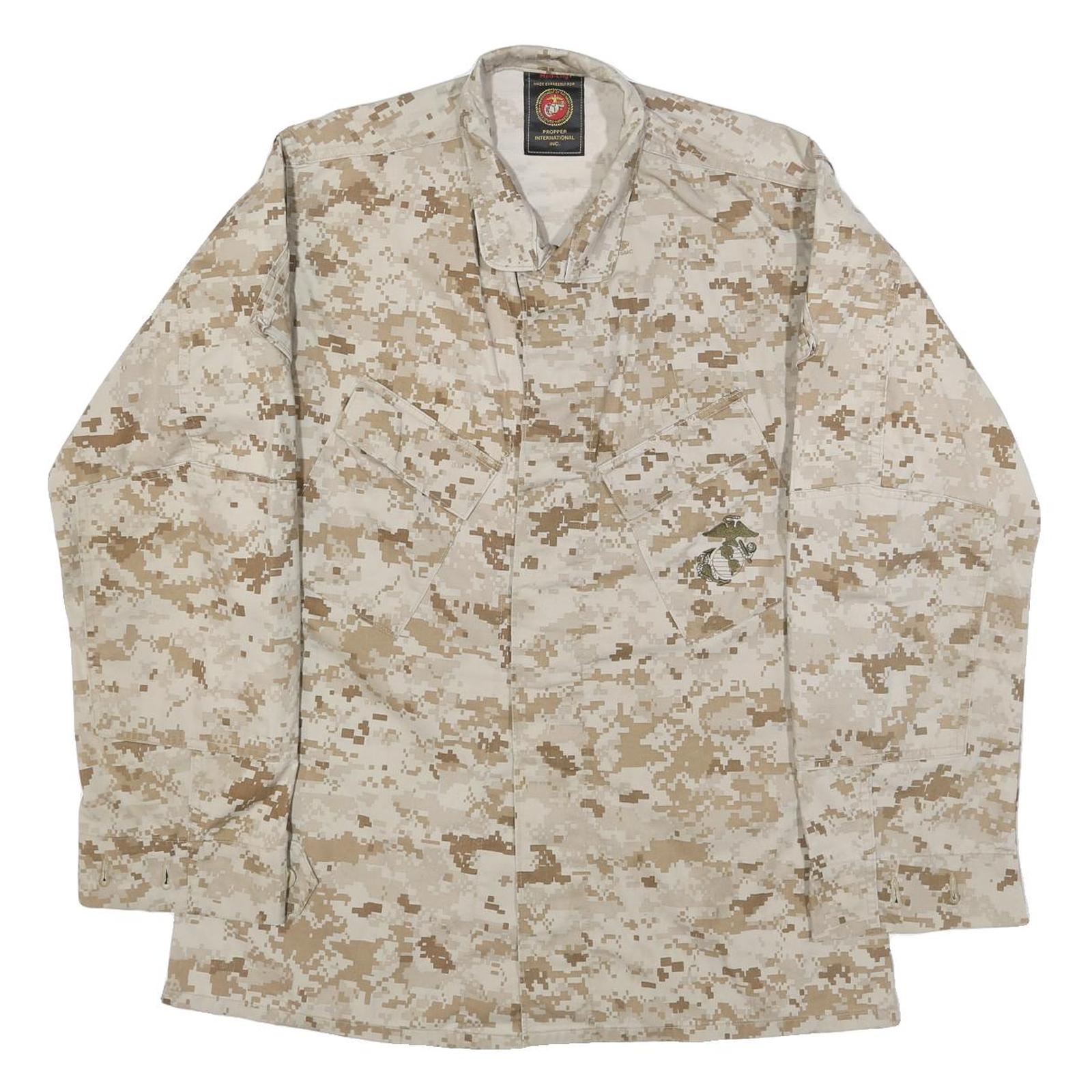 PROPPER INTERNATIONAL Mens Beige Digital Camo Military Jacket M Cotton Blend