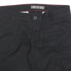 DICKIES Womens Black Cargo Cotton Blend Shorts M W32 Workwear Utility Pocket