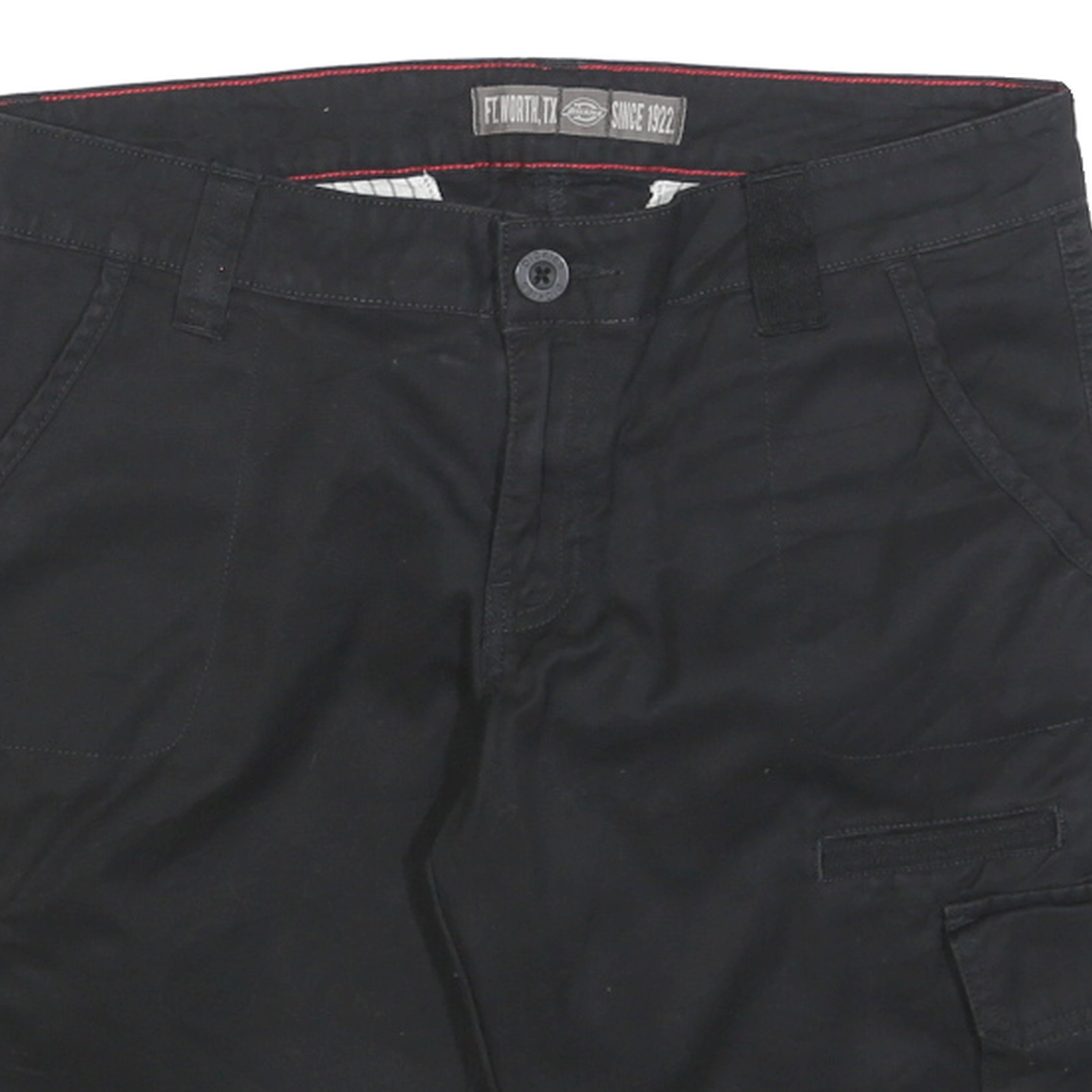 DICKIES Womens Black Cargo Cotton Blend Shorts M W32 Workwear Utility Pocket