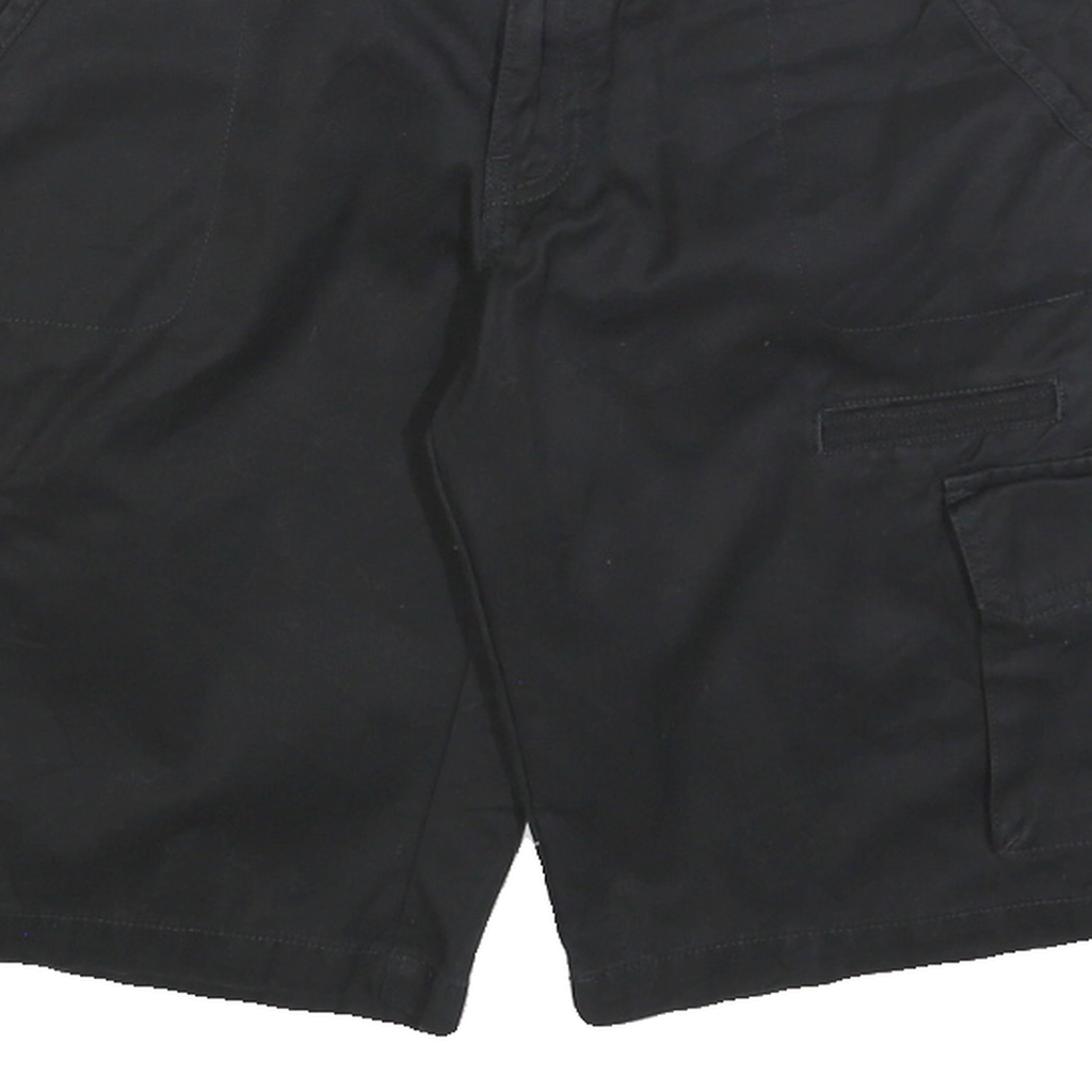 DICKIES Womens Black Cargo Cotton Blend Shorts M W32 Workwear Utility Pocket