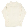VANESSA COLLECTION Womens Cream Jumper Cable Knit Roll Neck Wool M Soft Warm