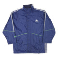 ADIDAS Mens Blue Navy Polyester Blend Jacket L Zip Plain Sportswear