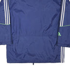 ADIDAS Mens Blue Navy Polyester Blend Jacket L Zip Plain Sportswear