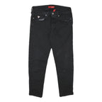 GUESS Womens Jeans Black Slim Skinny Denim W30 L25 Cotton Blend Zip Casual