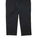 DICKIES Mens Cotton Blend Black Relaxed Cargo Trousers W36 L30 Workwear Zip