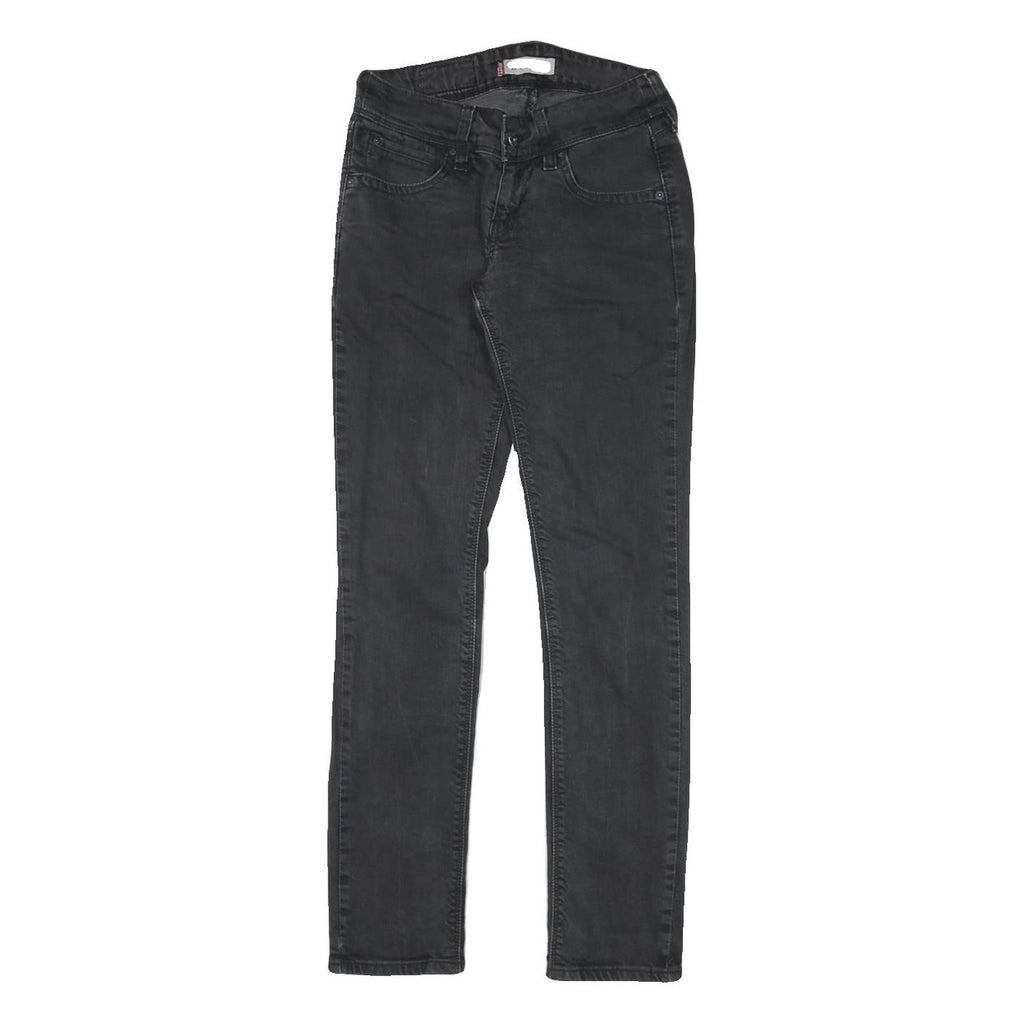 LEVI'S 473 Womens Jeans Black Slim Skinny Denim W26 L30 Stretch Zip