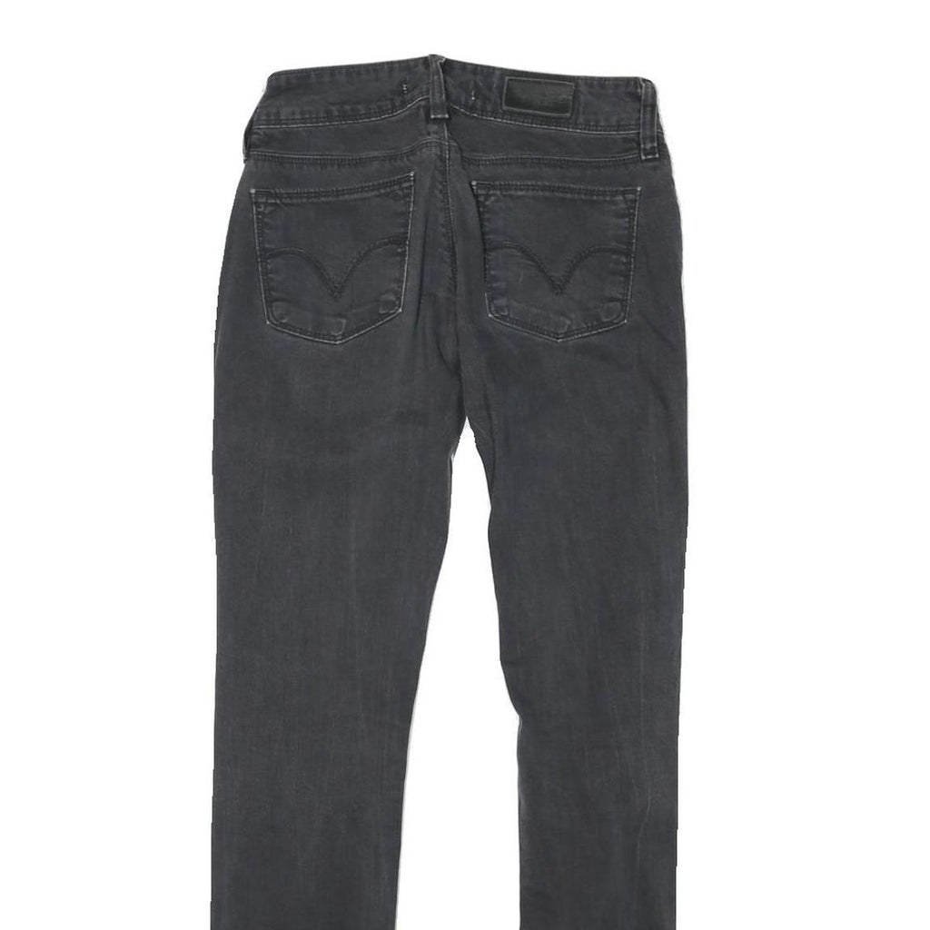 LEVI'S 473 Womens Jeans Black Slim Skinny Denim W26 L30 Stretch Zip