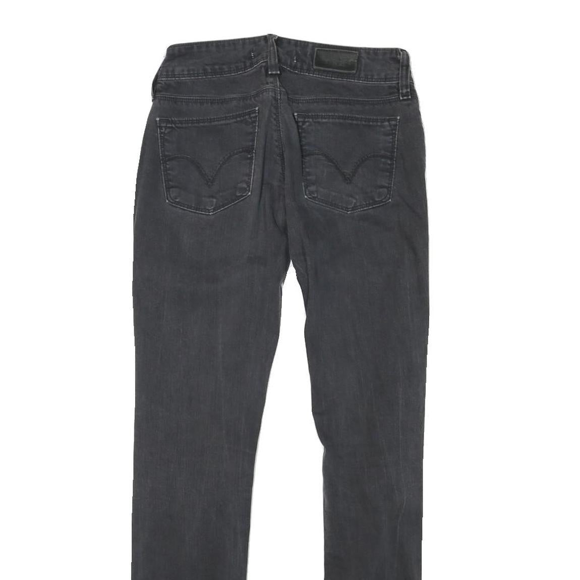 LEVI'S 473 Womens Jeans Black Slim Skinny Denim W26 L30 Stretch Zip