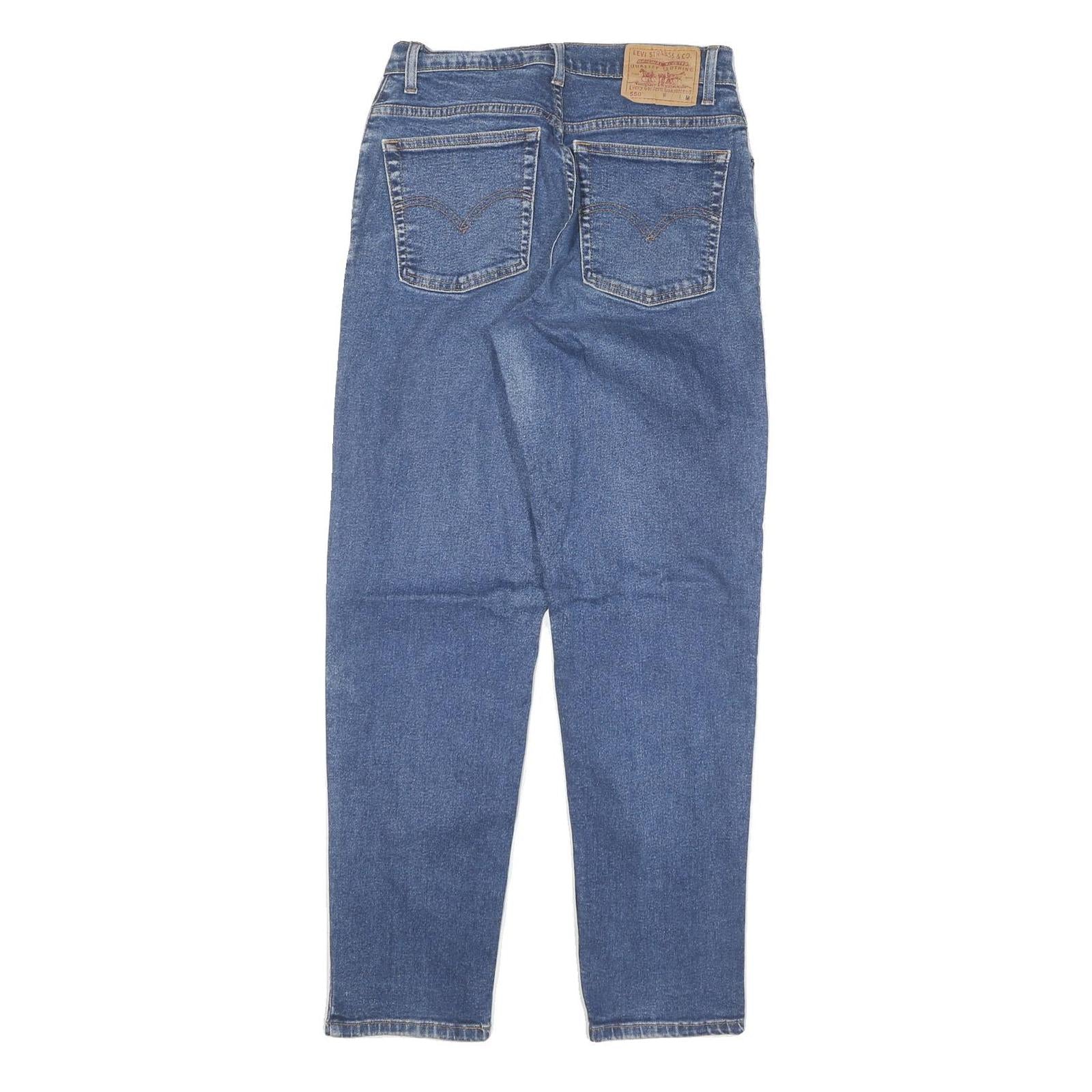 LEVI'S 550 Tapered Womens Jeans Blue Slim Denim Medium W28 L29 Classic Cotton