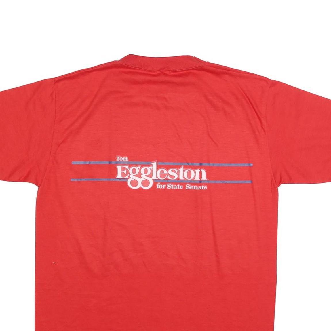 SPORTSWEAR Mens Red Tom Eggleston Political Campaign Graphic T-Shirt L Short