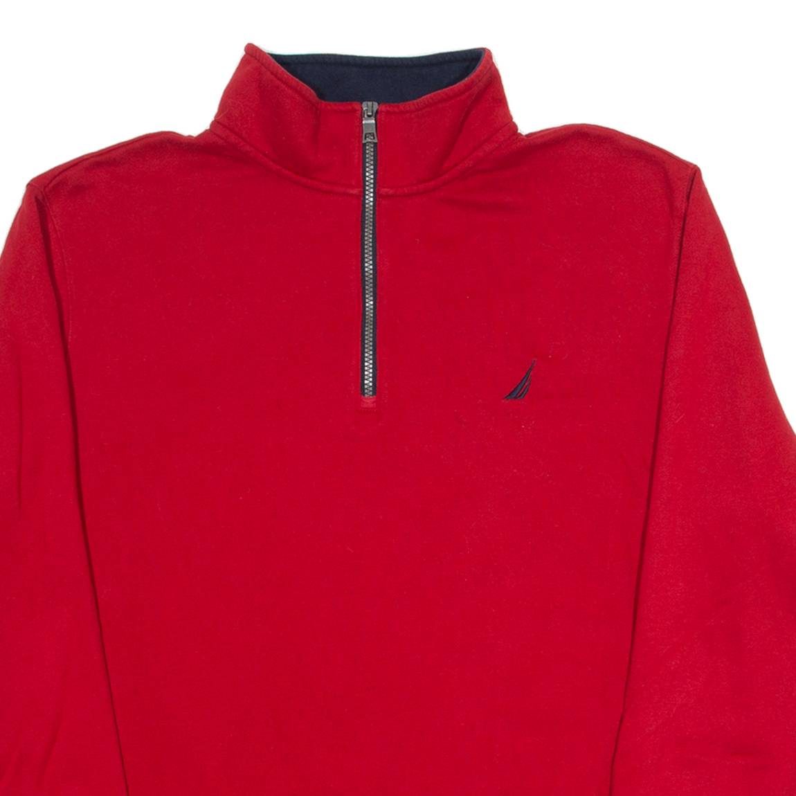 NAUTICA Mens Sweatshirt Red 1/4 Zip XL