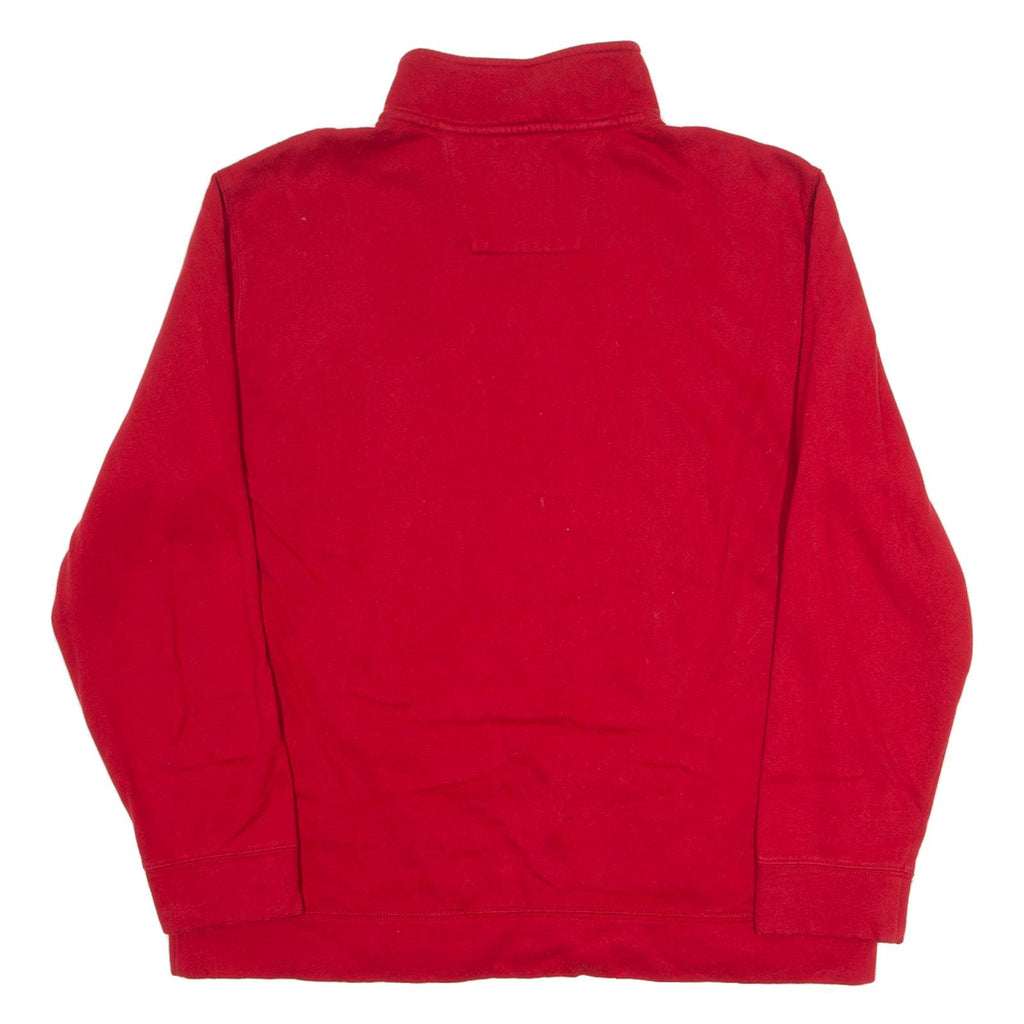 NAUTICA Mens Sweatshirt Red 1/4 Zip XL