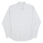 DOCKERS Mens Blue & White Check Shirt L Classic Button Down Formal Cotton