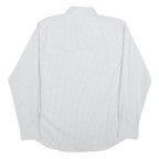 DOCKERS Mens Blue & White Check Shirt L Classic Button Down Formal Cotton