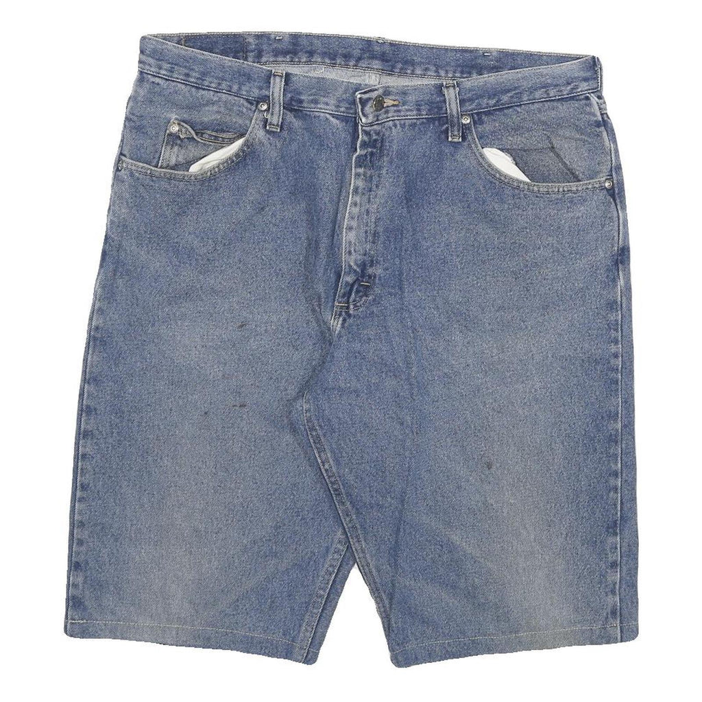 WRANGLER Mens Denim Blue Casual Shorts 2XL W36 Cotton Blend Relaxed Fit