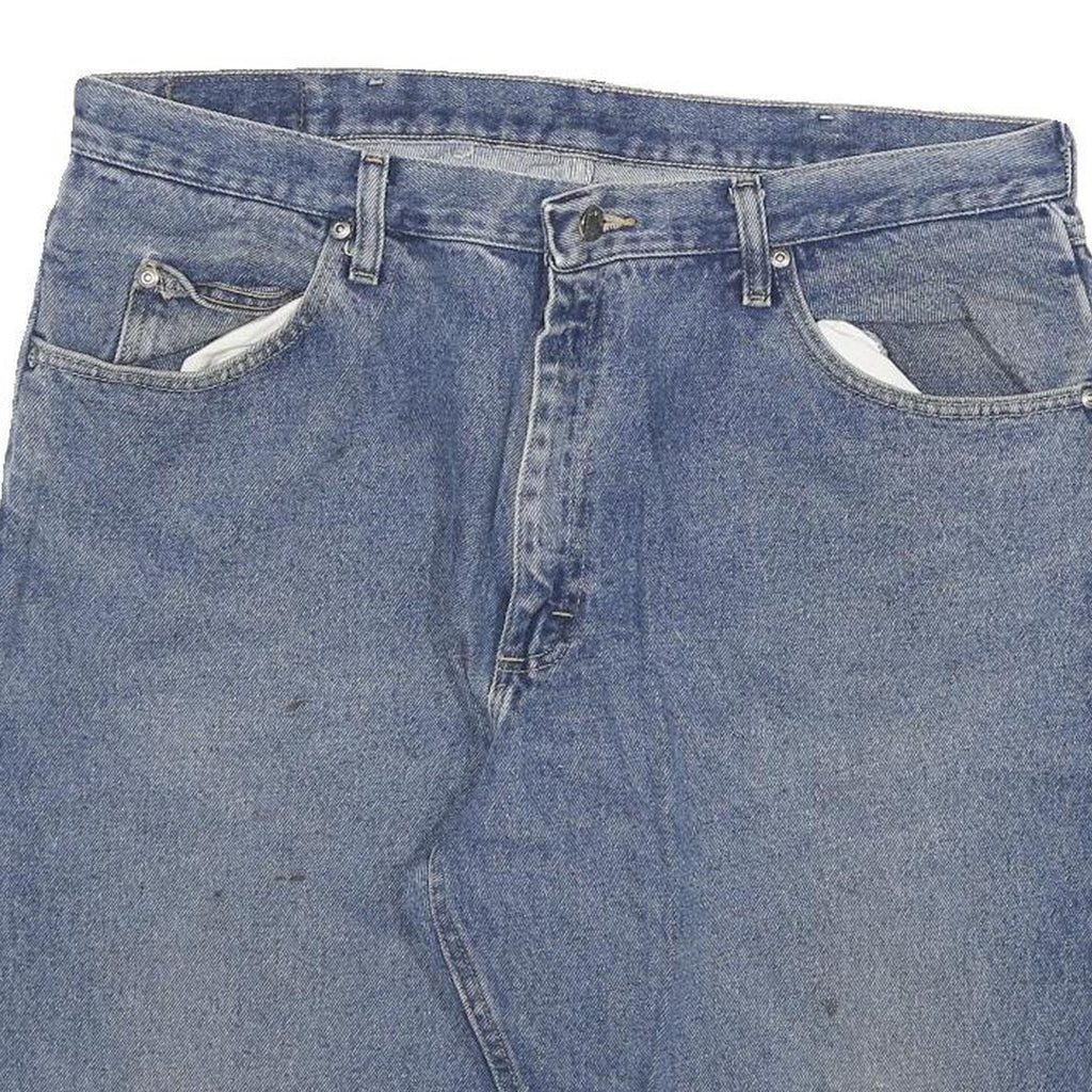 WRANGLER Mens Denim Blue Casual Shorts 2XL W36 Cotton Blend Relaxed Fit