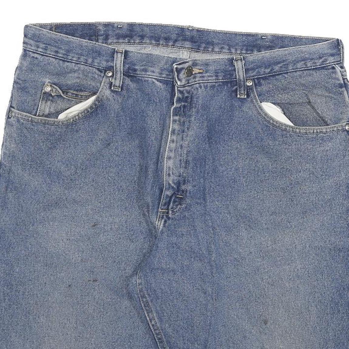 WRANGLER Mens Denim Blue Casual Shorts 2XL W36 Cotton Blend Relaxed Fit