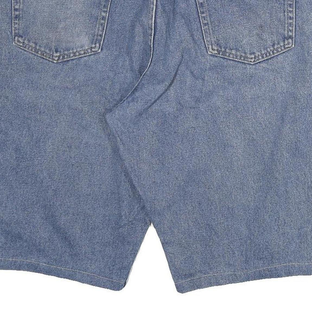 WRANGLER Mens Denim Blue Casual Shorts 2XL W36 Cotton Blend Relaxed Fit