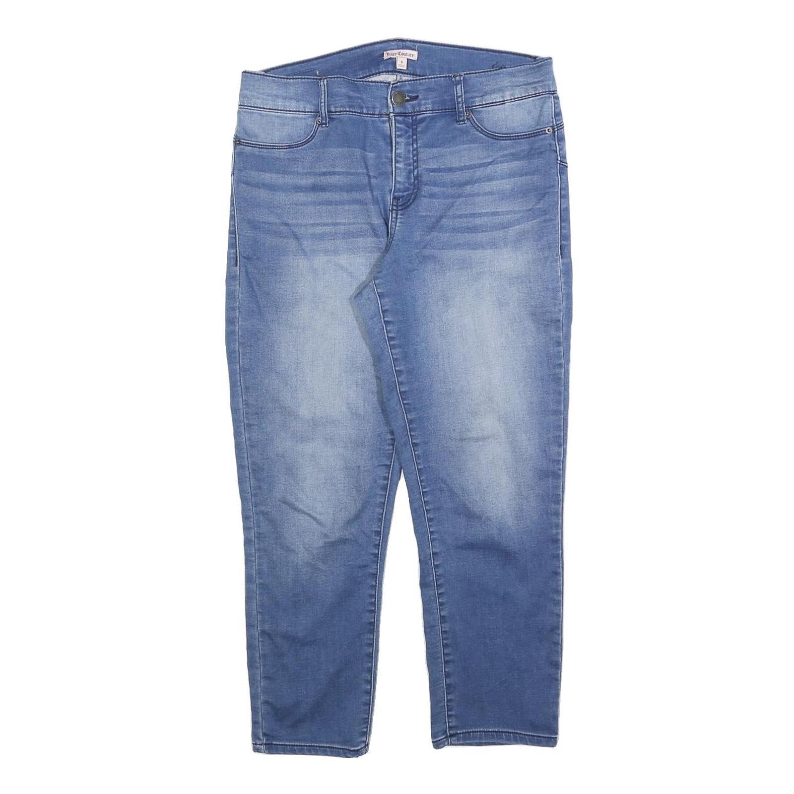 JUICY COUTURE Womens Jeans Blue Slim Skinny Denim Medium W30 L23 Zip Cotton