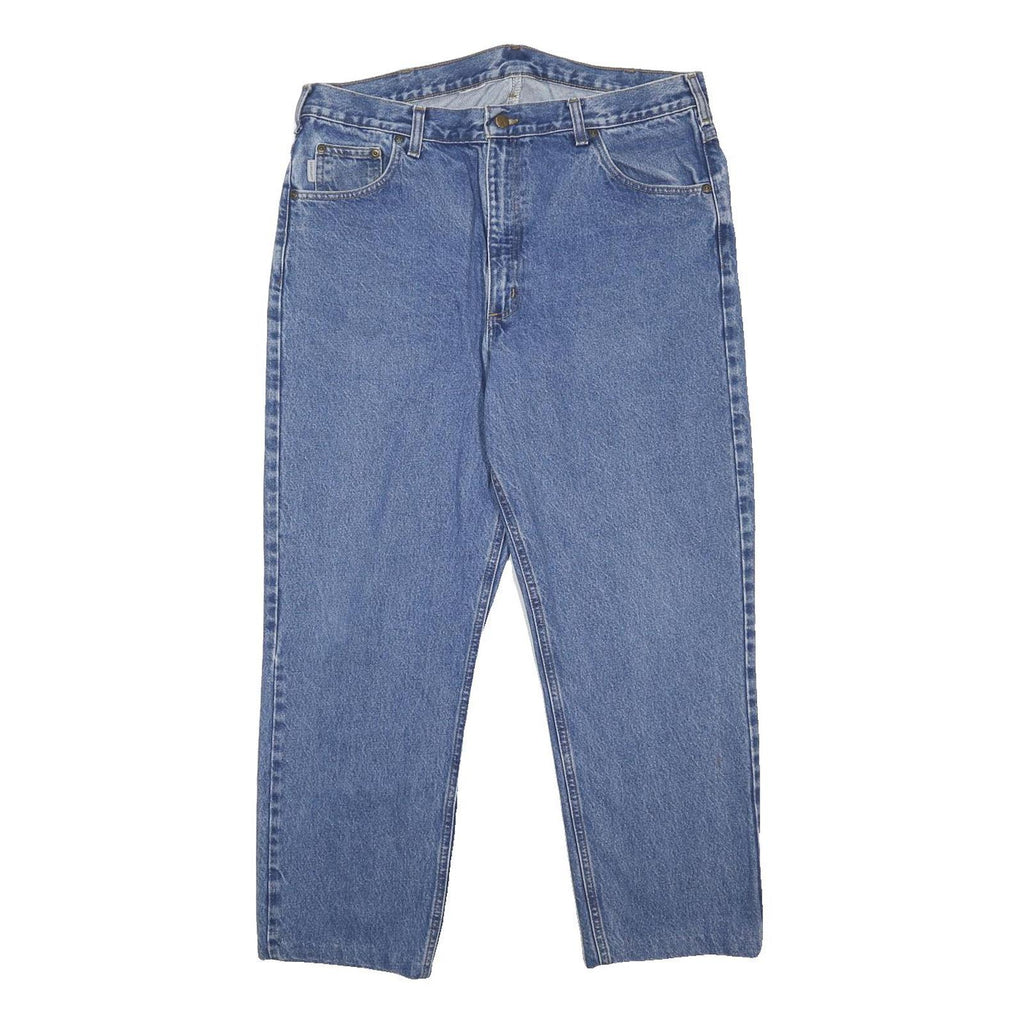 CARHARTT Mens Jeans Blue Regular Straight Denim Medium W36 L27 Classic Durable