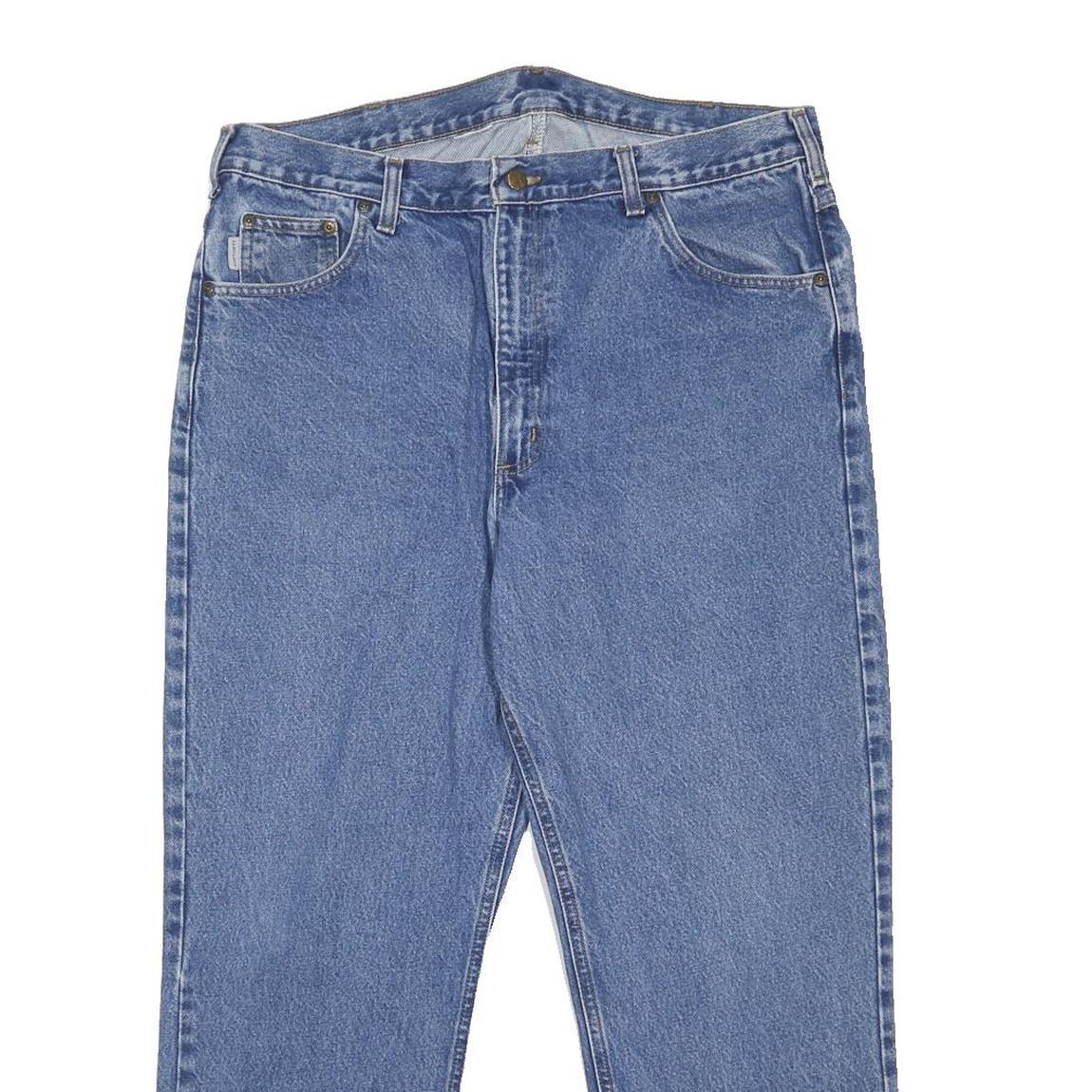 CARHARTT Mens Jeans Blue Regular Straight Denim Medium W36 L27 Classic Durable