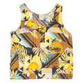 DI MARIO Womens Printed Vest Brown Sleeveless Crazy Pattern M